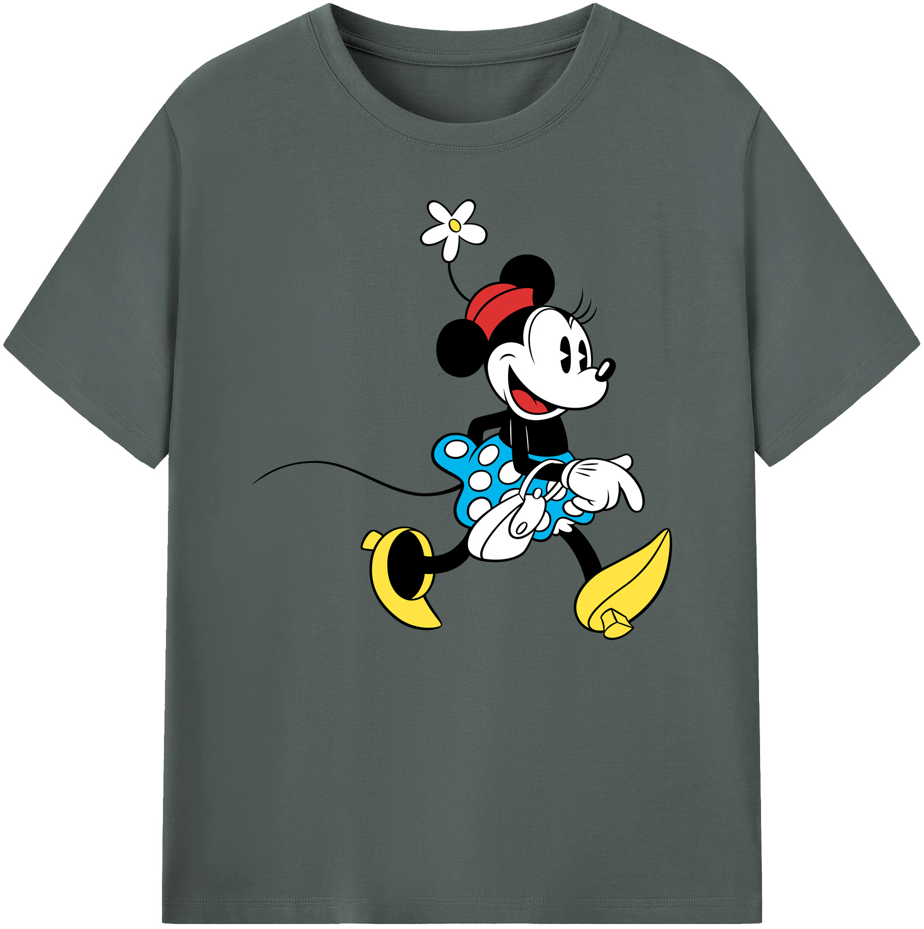 ミッキーマウス Mickey Mouse 綿100％ メンズ半袖Tシャツ｜肌触りやわらか＆通気性